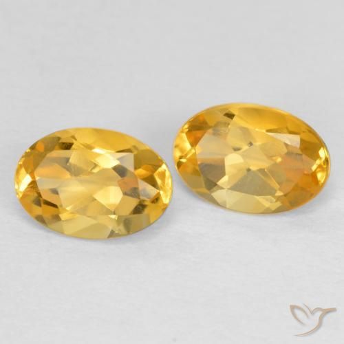 Gemme di Citrino Dorato medio naturale da 0.85 ct, Ovale, VVS-VS
