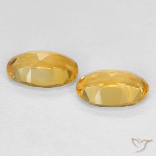 Gemme di Citrino Dorato medio-scuro naturale da 0.80 ct, Ovale, VVS-VS