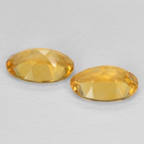 Gemme di Citrino Dorato medio-scuro naturale da 0.83 ct, Taglio ovale, VVS-VS