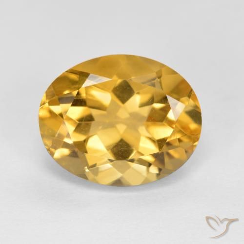 3.42ct Naturale Arancio dorato Citrino, Ovale, VVS-VS