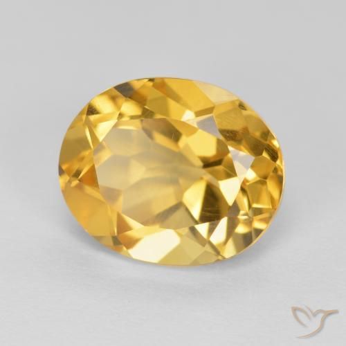 Citrino Dorato medio naturale da 3.65 ct, Ovale, VVS-VS