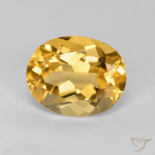 3.59ct Naturale Arancio Dorato Profondo Citrino, Ovale, VVS-VS