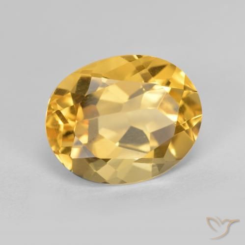 Citrino Arancio Dorato Profondo naturale da 3.59 ct, Ovale, VVS-VS