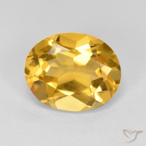 3.32ct Naturale Arancio Dorato Profondo Citrino, Ovale, VVS-VS