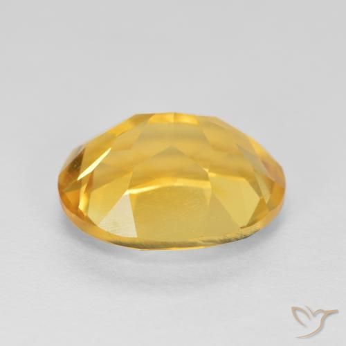 Citrino Arancio Dorato Profondo naturale da 3.32 ct, Ovale, VVS-VS