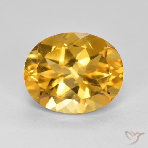3.50ct Naturale Dorato scuro Citrino, Ovale, VVS-VS