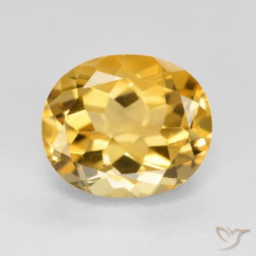 3.57ct Naturale Arancio Dorato Profondo Citrino, Ovale, VVS
