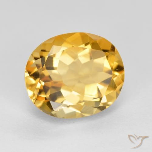 Citrino Arancio Dorato Profondo naturale da 3.57 ct, Ovale, VVS