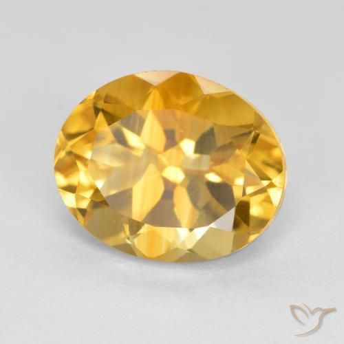 3.71ct Naturale Dorato medio-scuro Citrino, Ovale, VVS-VS