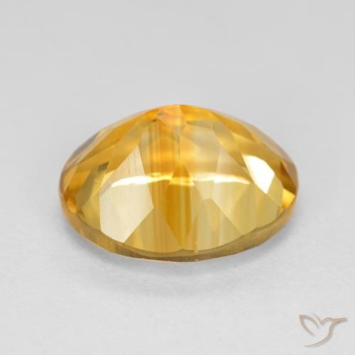 Citrino Dorato medio-scuro naturale da 3.71 ct, Ovale, VVS-VS