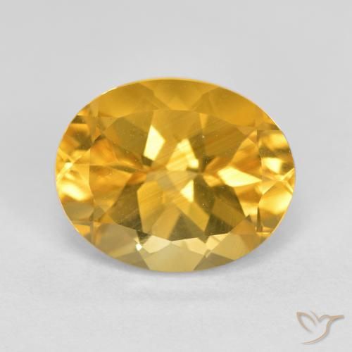 3.66ct Naturale Dorato medio-scuro Citrino, Ovale, VVS-VS