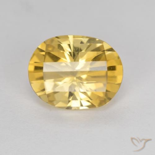 2.39ct Naturale Giallo dorato Citrino, Ovale, VVS