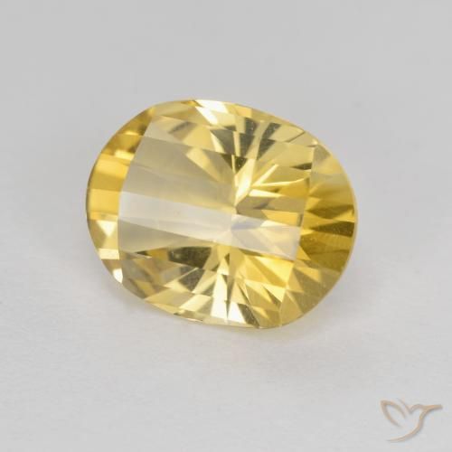 Citrino Giallo dorato naturale da 2.39 ct, Ovale, VVS