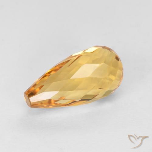 2.99ct Naturale Arancio-Oro Citrino, Taglio briolette, VVS-VS