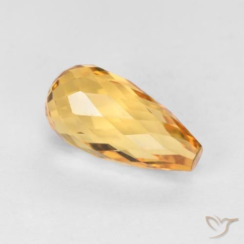 Citrino Arancio-Oro naturale da 2.99 ct, Taglio briolette, VVS-VS