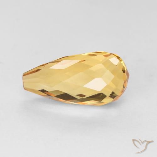 Citrino Arancio-Oro naturale da 2.99 ct, Taglio briolette, VVS-VS