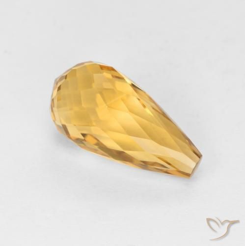 Citrino Arancio Medio naturale da 2.74 ct, Taglio briolette, VVS-VS