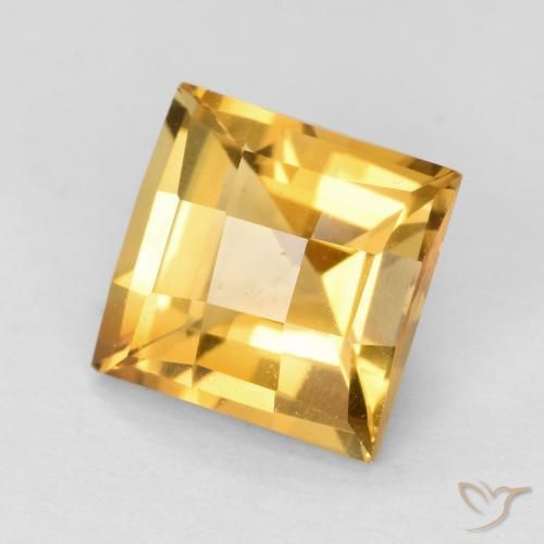 Citrino Dorato medio naturale da 1.72 ct, Quadrato, VVS