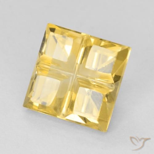 Citrino Giallo dorato naturale da 1.82 ct, Quadrato, VS