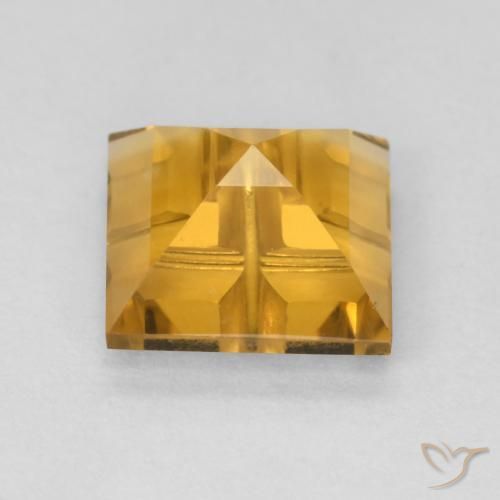 Citrino Dorato scuro naturale da 1.67 ct, Quadrato, VS