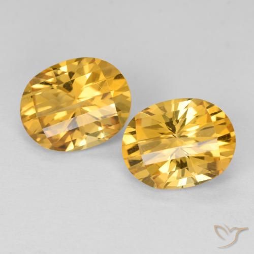 4.82ctw Naturale Dorato medio Citrino, Ovale, VVS-VS