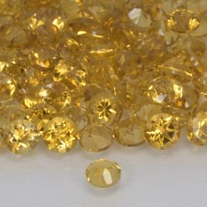 Citrino Arancio dorato naturale da 0.17 ct, Taglio rotondo, VVS-VS
