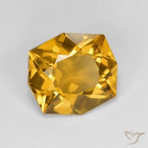 Citrino Oro marroncino naturale da 3.11 ct, Taglio a fantasia, VVS
