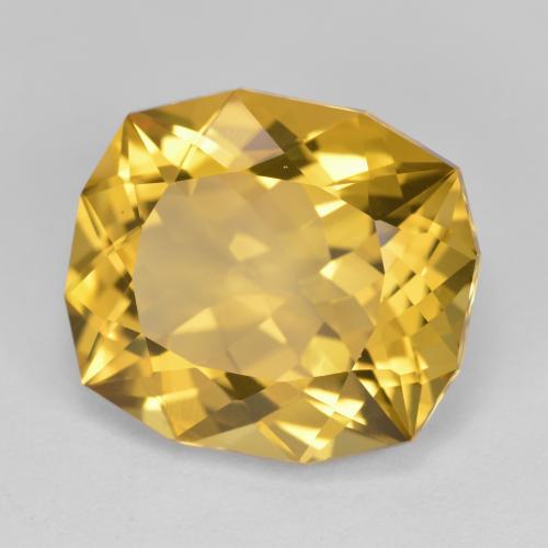 Citrino naturale dorato da 12,87 ct, forma fantasia, VVS