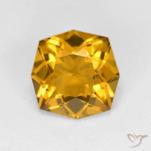 2.65ct Naturale Arancio-Oro Citrino, Taglio smeraldo, VVS