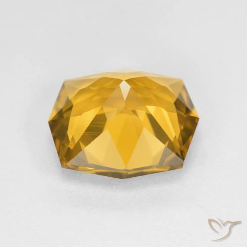 Citrino Dorato naturale da 3.61 ct, Ottagonale / Taglio smeraldo, VVS