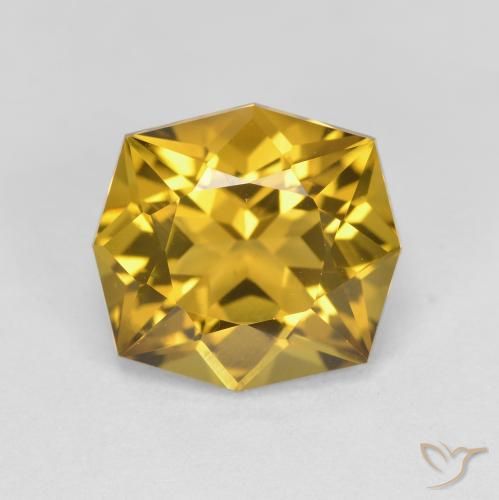 3.20ct Naturale Dorato medio Citrino, Taglio smeraldo, VVS