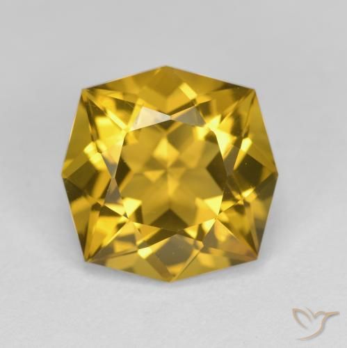 4.09ct Naturale Arancio dorato Citrino, Taglio smeraldo, VVS