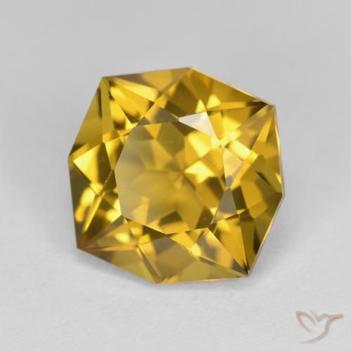 Citrino Arancio dorato naturale da 4.09 ct, Ottagonale / Taglio smeraldo, VVS