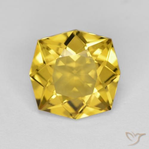 2.54ct Naturale Dorato Citrino, Taglio smeraldo, VVS