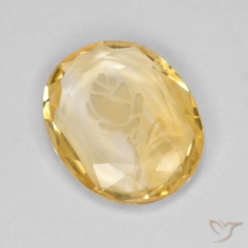 1.42ct Naturale Dorato chiaro Citrino, Ovale, Trasparente