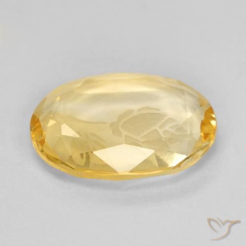 Citrino Dorato chiaro naturale da 1.42 ct, Ovale, Trasparente