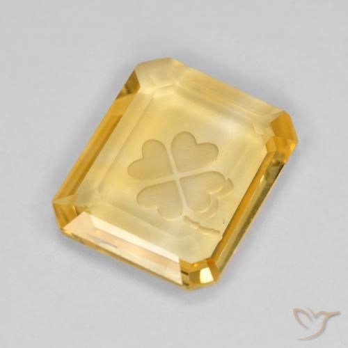 Citrino Oro medio naturale da 3.42 ct, Ottagonale / Taglio smeraldo, Trasparente