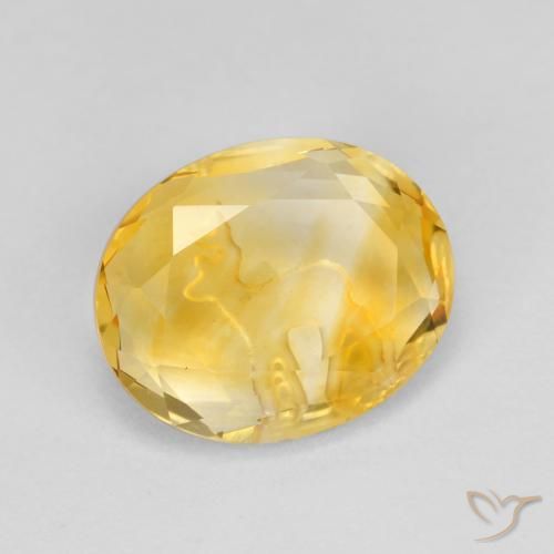 Citrino Oro medio naturale da 2.17 ct, Ovale, Trasparente