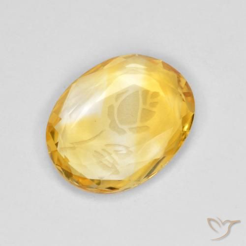 Citrino Oro brillante naturale da 1.53 ct, Ovale, Trasparente