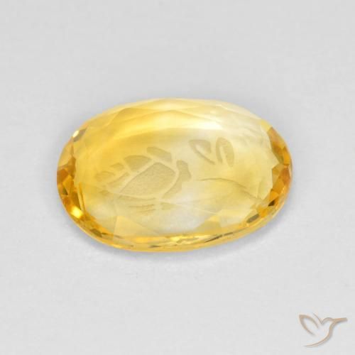 Citrino Oro brillante naturale da 1.53 ct, Ovale, Trasparente
