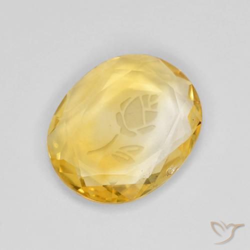 Citrino Oro brillante naturale da 2.73 ct, Ovale, Trasparente