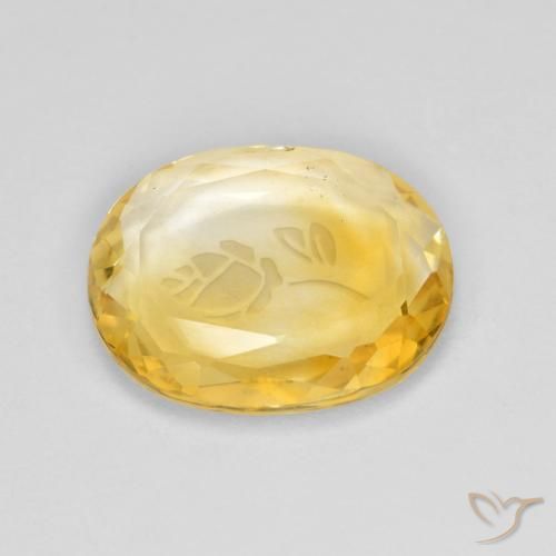 Citrino Oro brillante naturale da 2.73 ct, Ovale, Trasparente