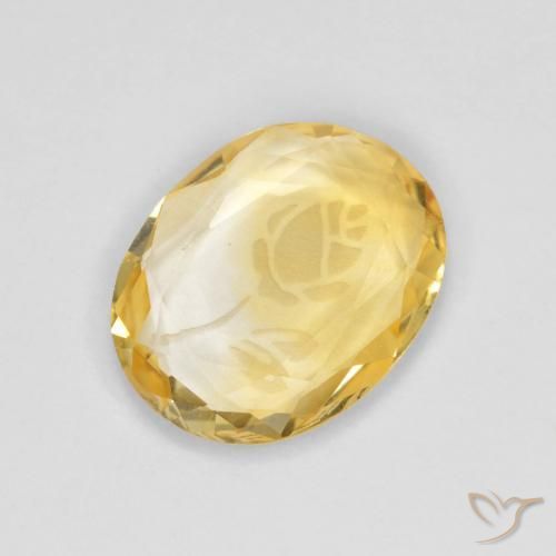 Citrino Oro naturale da 1.41 ct, Ovale, Trasparente