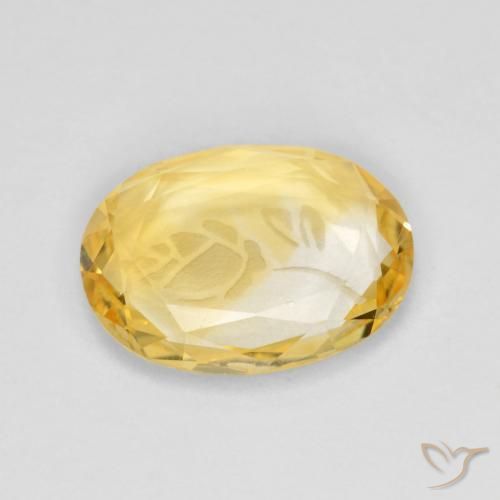 Citrino Oro naturale da 1.41 ct, Ovale, Trasparente