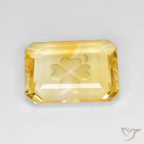 Citrino Dorato naturale da 3.39 ct, Ottagonale / Taglio smeraldo, Trasparente