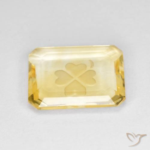 Citrino Dorato naturale da 3.09 ct, Ottagonale / Taglio smeraldo, Trasparente