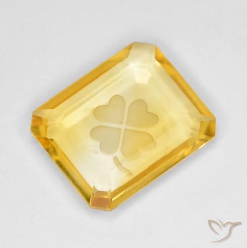 Citrino Oro naturale da 3.23 ct, Ottagonale / Taglio smeraldo, Trasparente