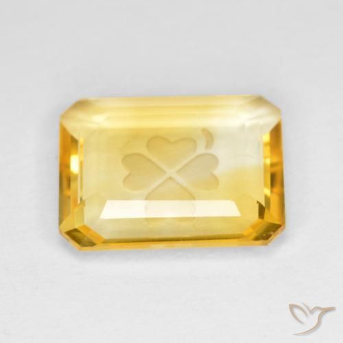 Citrino Oro naturale da 3.23 ct, Ottagonale / Taglio smeraldo, Trasparente
