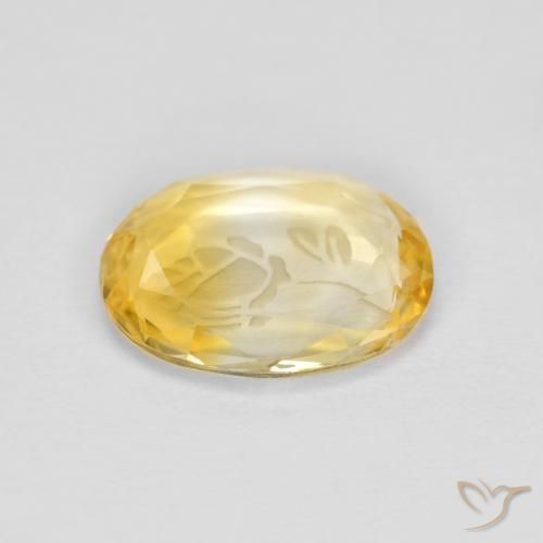 Citrino Dorato naturale da 1.53 ct, Ovale, Trasparente