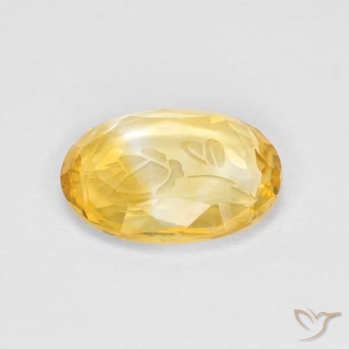 Citrino Oro medio naturale da 1.51 ct, Ovale, Trasparente
